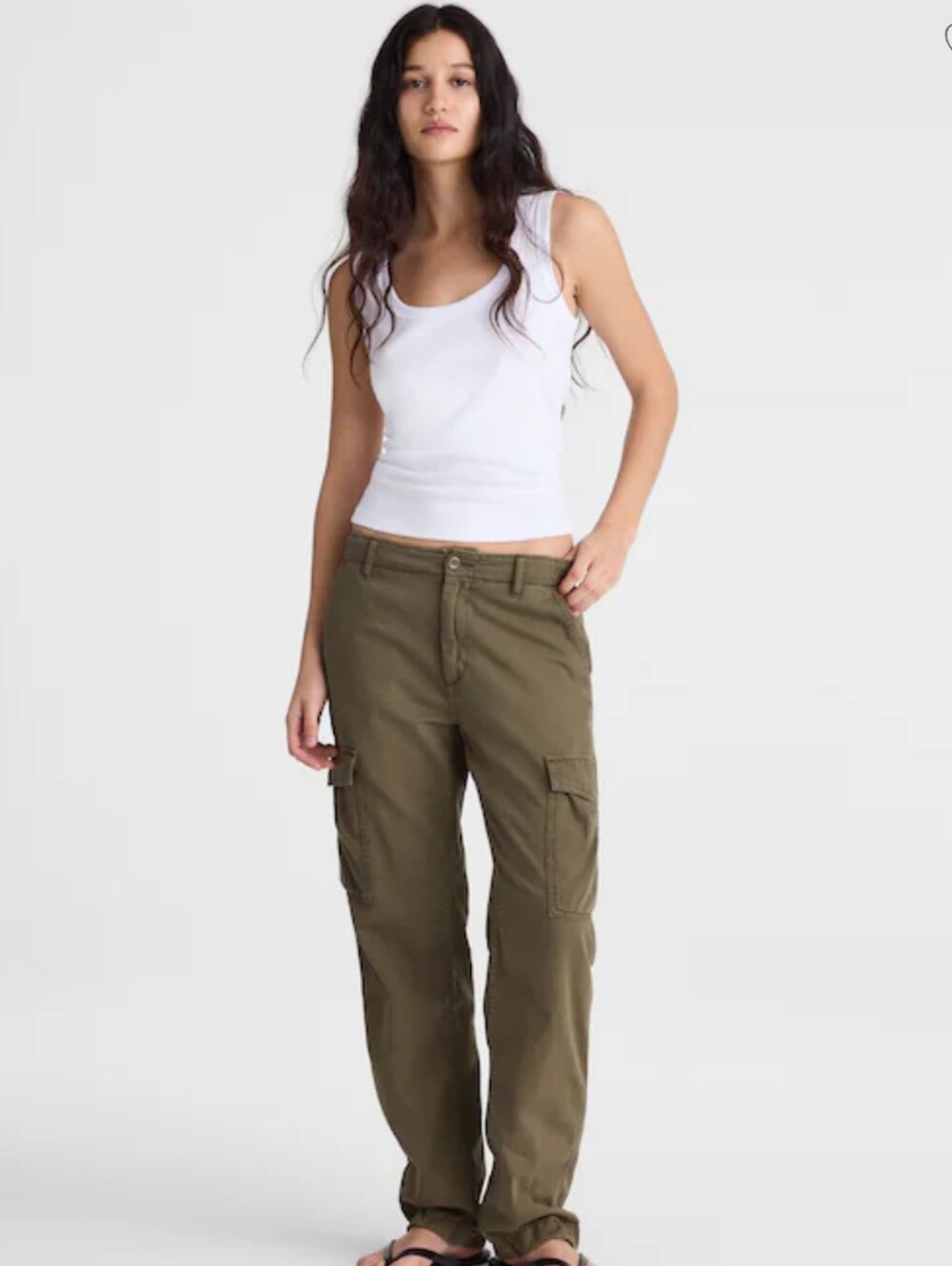 Madewell Relaxed Cargo Pants OB120 Size 28 Olive Green